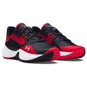 Under Armour Unisex Lockdown 7 Low Basketball Shoes Black/ Red